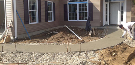 Residential Landscaping Under Construction